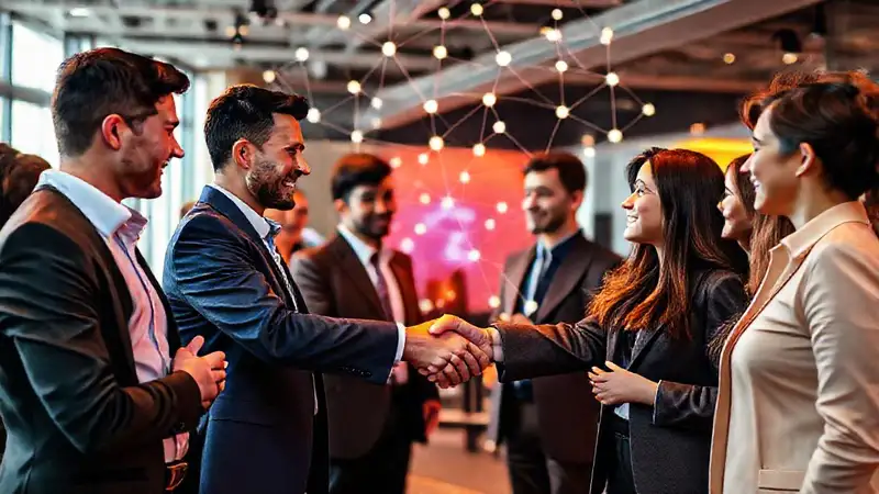 Networking profesional en un entorno vibrante