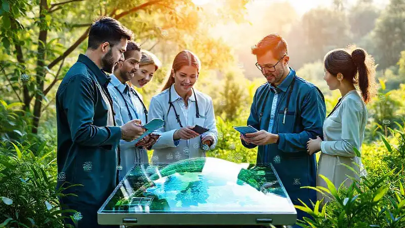 Innovación ecológica uniendo tecnología y naturaleza