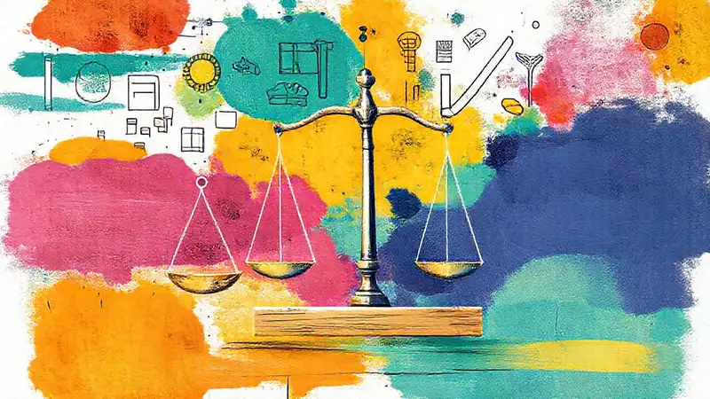 Portada moderna con símbolos y colores vibrantes