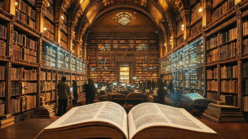 Biblioteca digital histórica con investigadores y datos