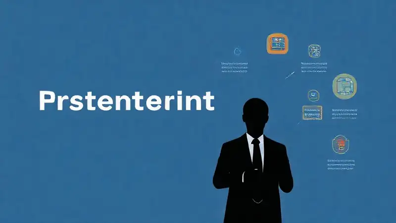 Presentación minimalista con iconos claros y colores vivos