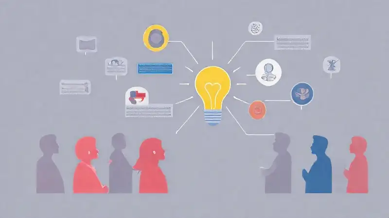 Iconos políticos con ideas conectadas y modernas