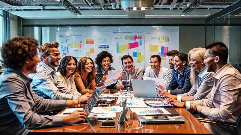 Reunión con profesionales, creatividad y colaboración