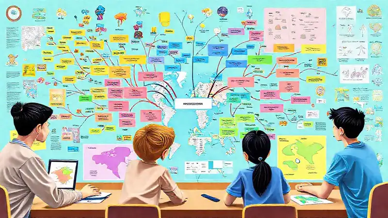 Mapas mentales coloridos para estudiar geografía