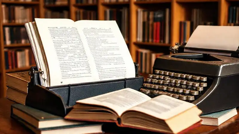 Libros y escritura en ambiente inspirador
