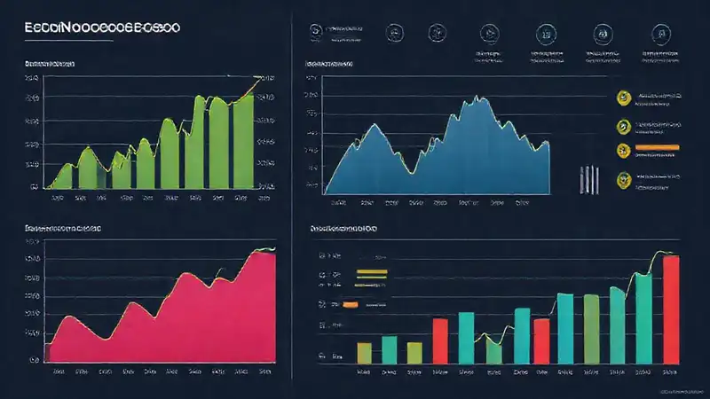 Gráficos financieros elegantes y coloridos profesionales