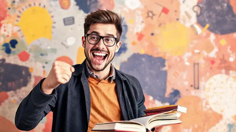 Estudiante motivado, estudia ciencias políticas dinámicamente