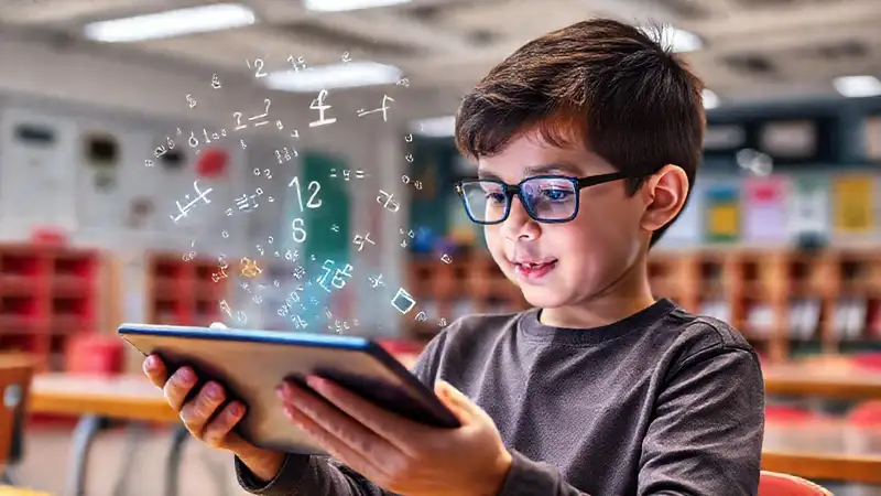 Estudiante aprende con tecnología innovadora