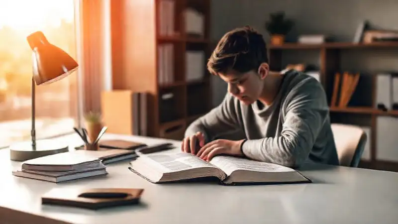 Espacio de estudio ordenado, tranquilo e inspirador