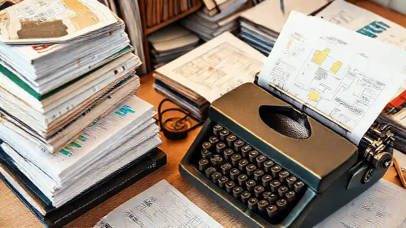 Espacio de trabajo organizado y creativo