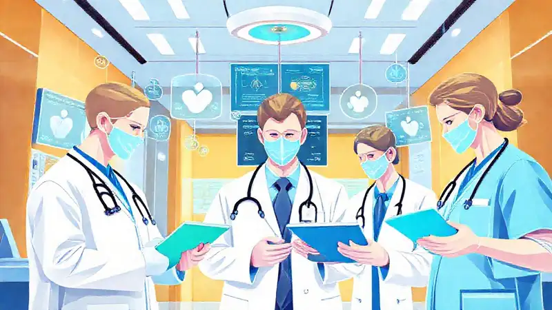Profesionales de salud usando tecnología avanzada