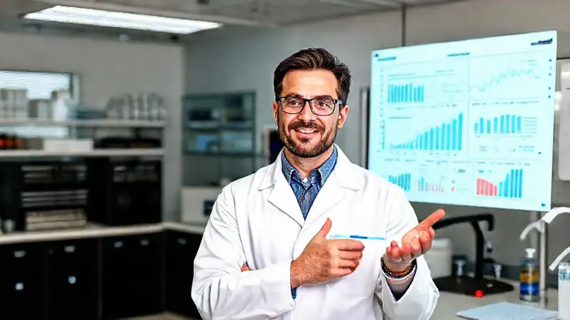 Científico presenta datos con confianza y claridad