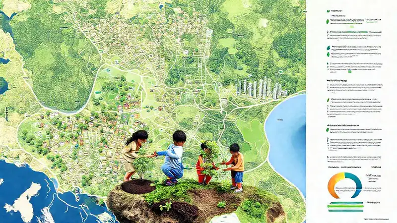 Mapa urbano con comunidades, conservación y naturaleza