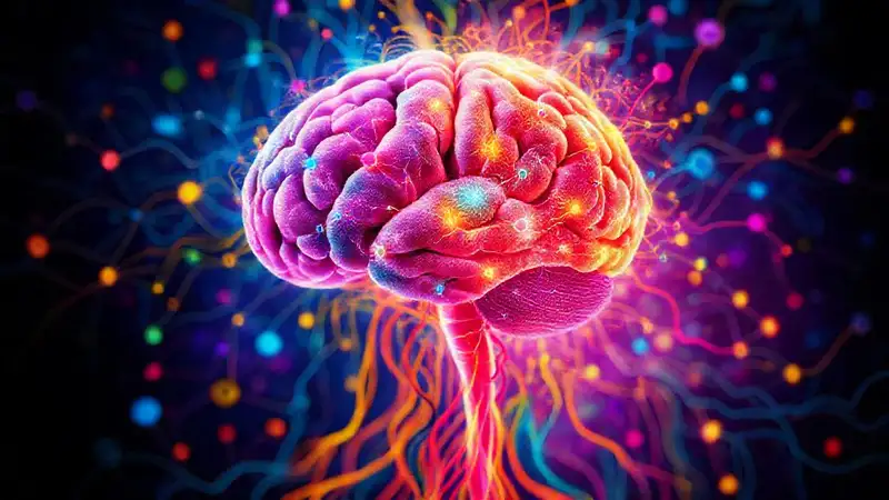 Red neuronal vibrante para inspirar estudio