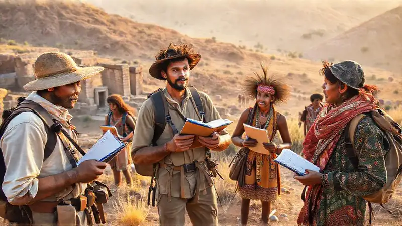 Exploradores estudian ruinas y culturas antiguas