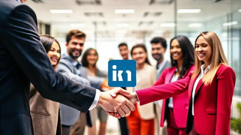 Profesionales estrechan manos en entorno de negocios