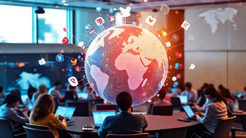 Imagen de tecnología, comunicación y diversidad