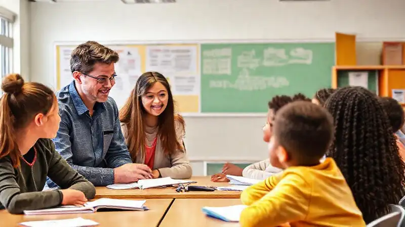 Guía educativa motivando en un entorno moderno