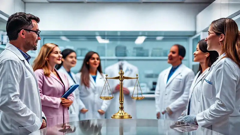 Laboratorio de investigación médica con ética y colaboración