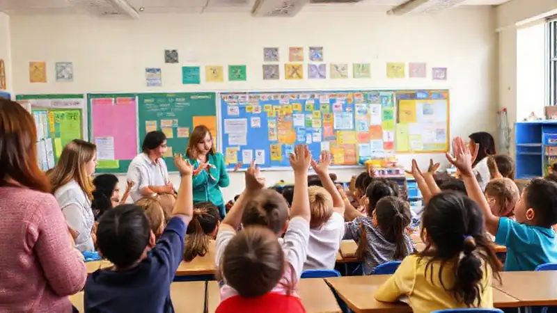 Comunidad escolar colaborando en un ambiente inclusivo