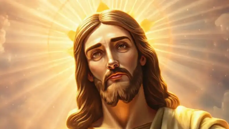 Cristo majestuoso, radiante y lleno de paz