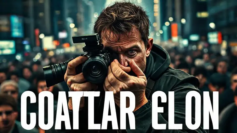 Fotógrafo urbano en tensión y caos urbano