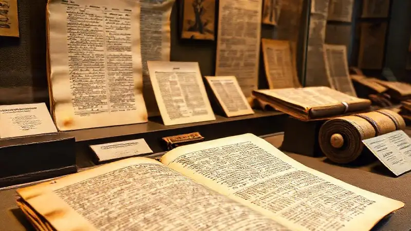 Objetos históricos en exhibición con detalle
