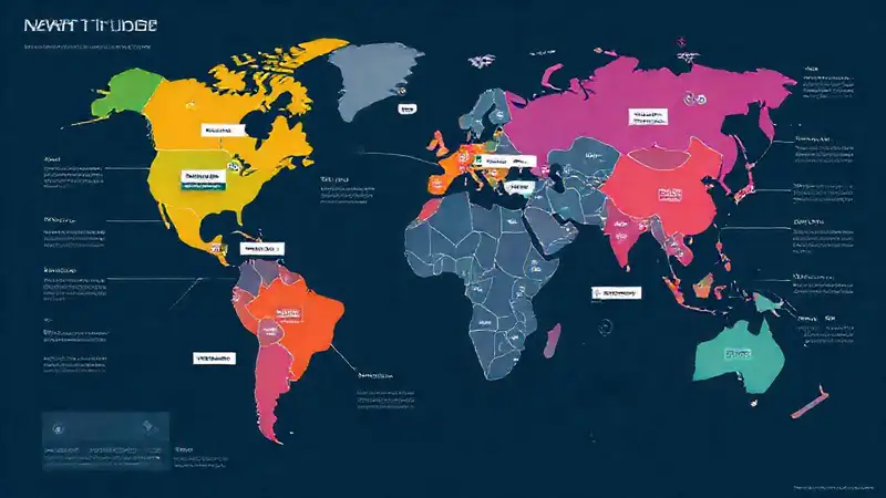 Mapa mundial con datos y eventos destacados