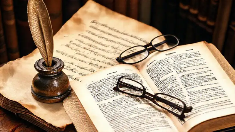 Notas antiguas en un libro histórico