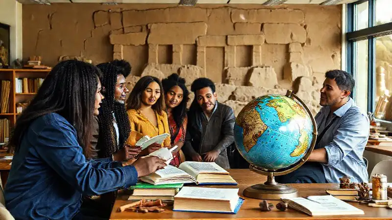 Libros, personas y artefactos en aula