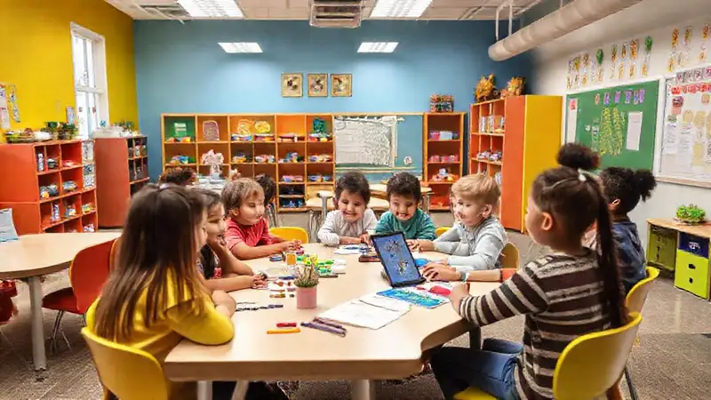 Aula creativa y diversa con métodos innovadores