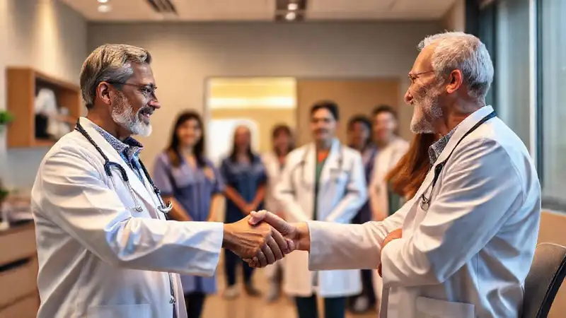 Doctor y paciente en ambiente ético y cálido