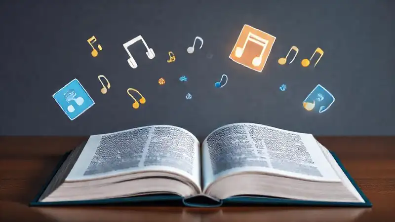 Libro digital con íconos y símbolos religiosos