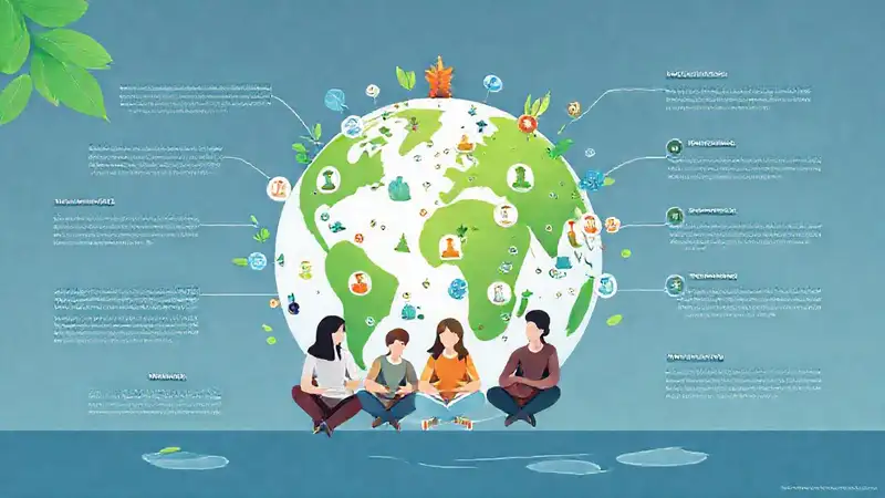 Estudiantes globales conectados con medio ambiente