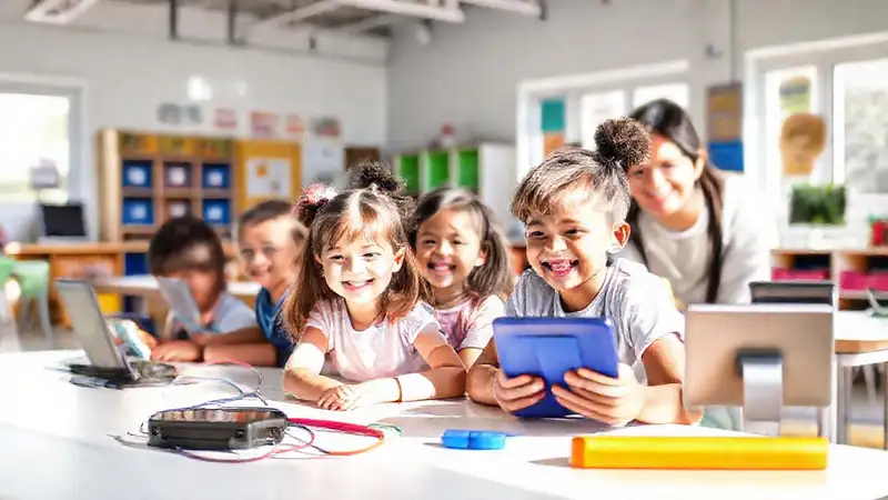 Aulas inclusivas con tecnología y ambiente alegre