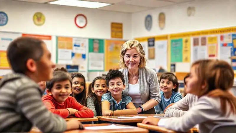 Clase motivadora con docentes y alumnos atentos
