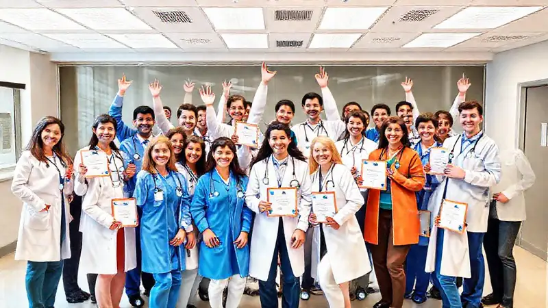 Profesionales de salud celebran logros en equipo