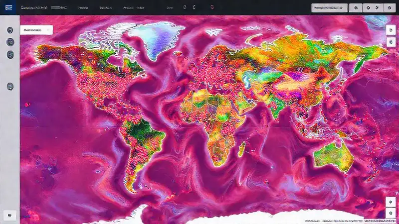 Mapa digital con datos y análisis espacial