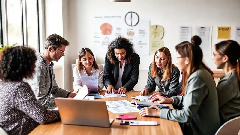 Profesores colaboran en un ambiente inspirador