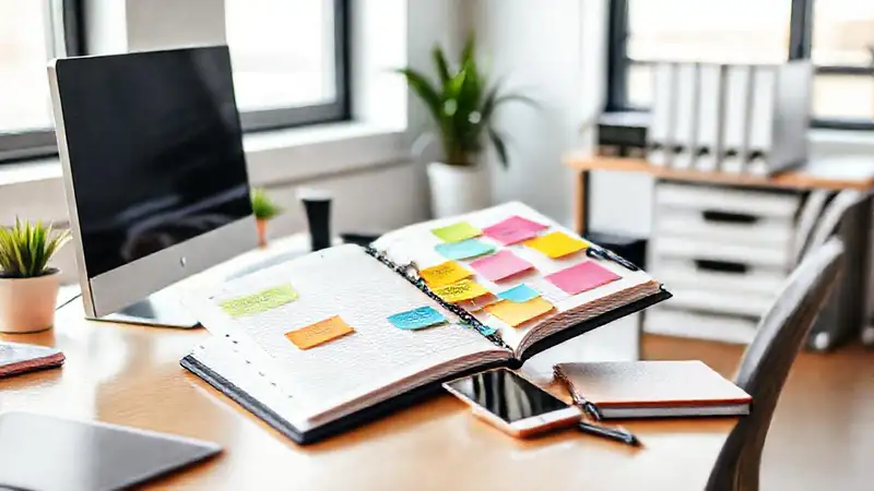 Espacio de trabajo organizado y luminoso