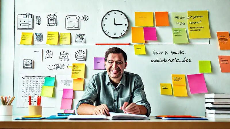 Elementos motivadores en un espacio organizado y brillante