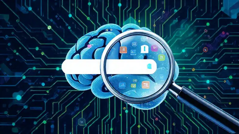 Red de circuitos y datos en estilo futurista