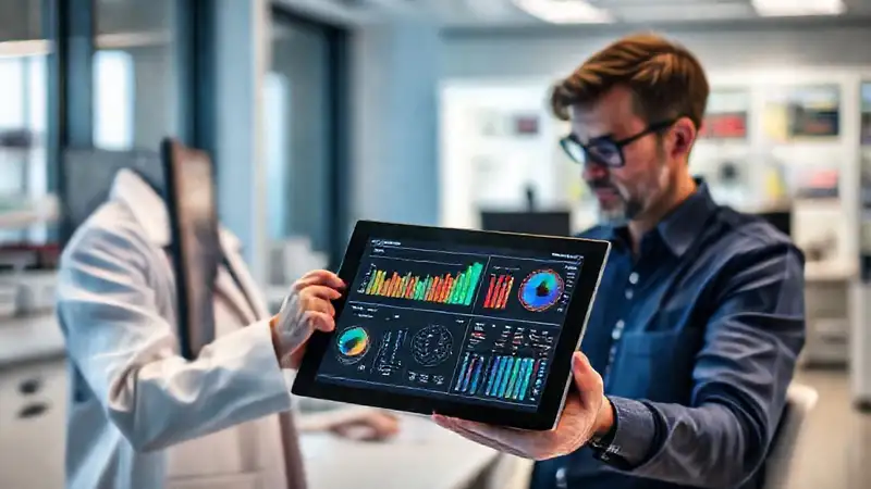 Tabla digital con gráficos para análisis psicológico