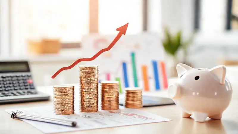 Planificador financiero, ahorros y crecimiento
