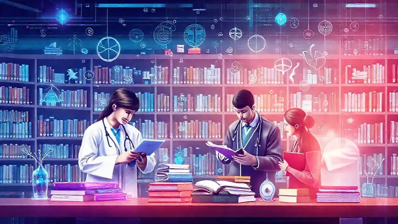 Interfaz moderna para libros y revistas médicas