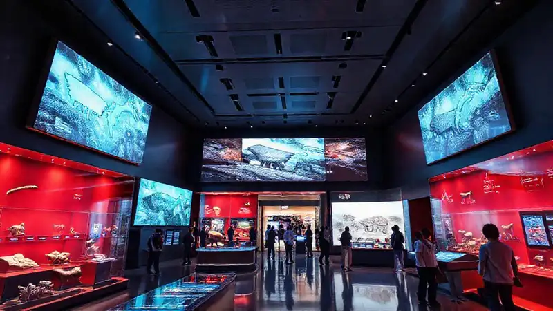 Museo virtual interactivo con tecnología moderna