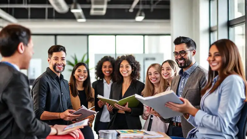 Psicólogos modernos colaborando en ambiente innovador