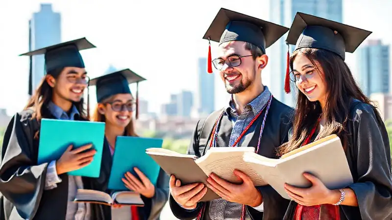 Graduados en historia moderna en ciudad vibrante