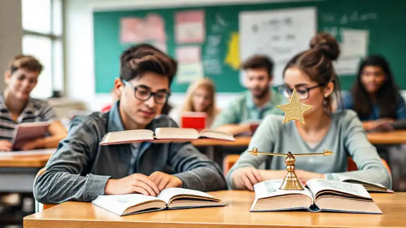 Estudiantes motivados en un aula ordenada