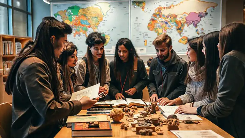 Estudiantes de antropología colaboran en universidad moderna